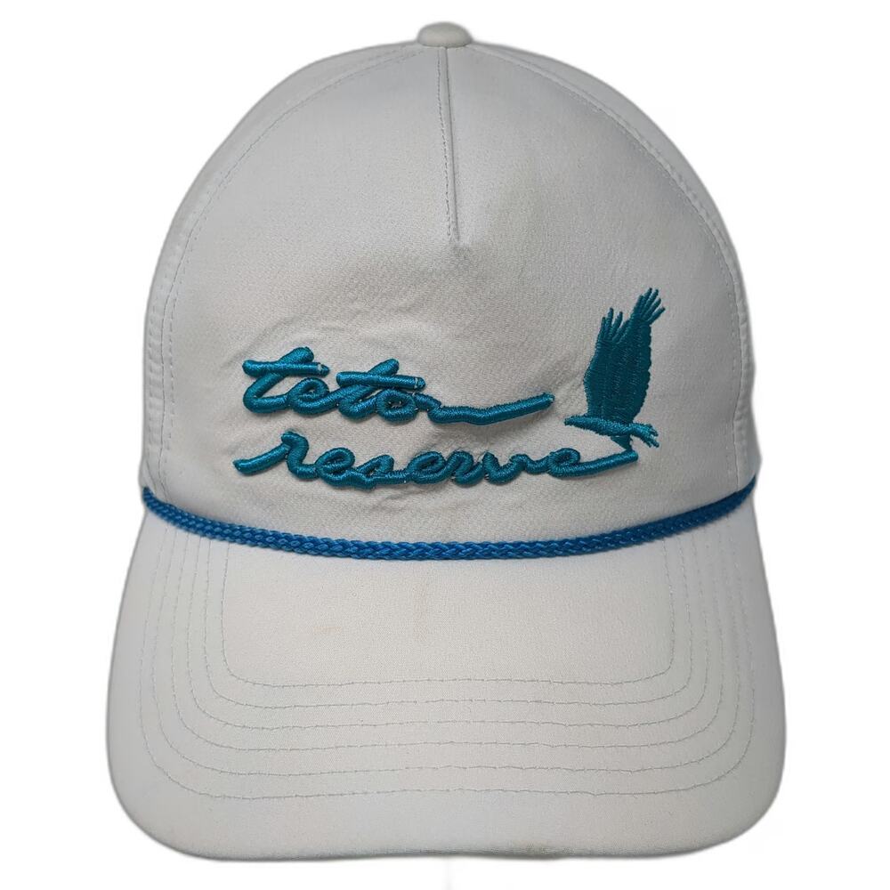Legendary Headwear 5 Panel White Hat One Size Snapback Rope Teton Reserve Bird